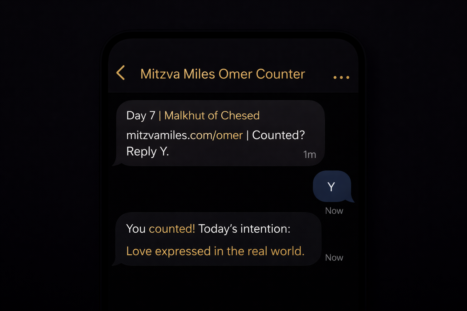 Mitzva Miles SMS preview